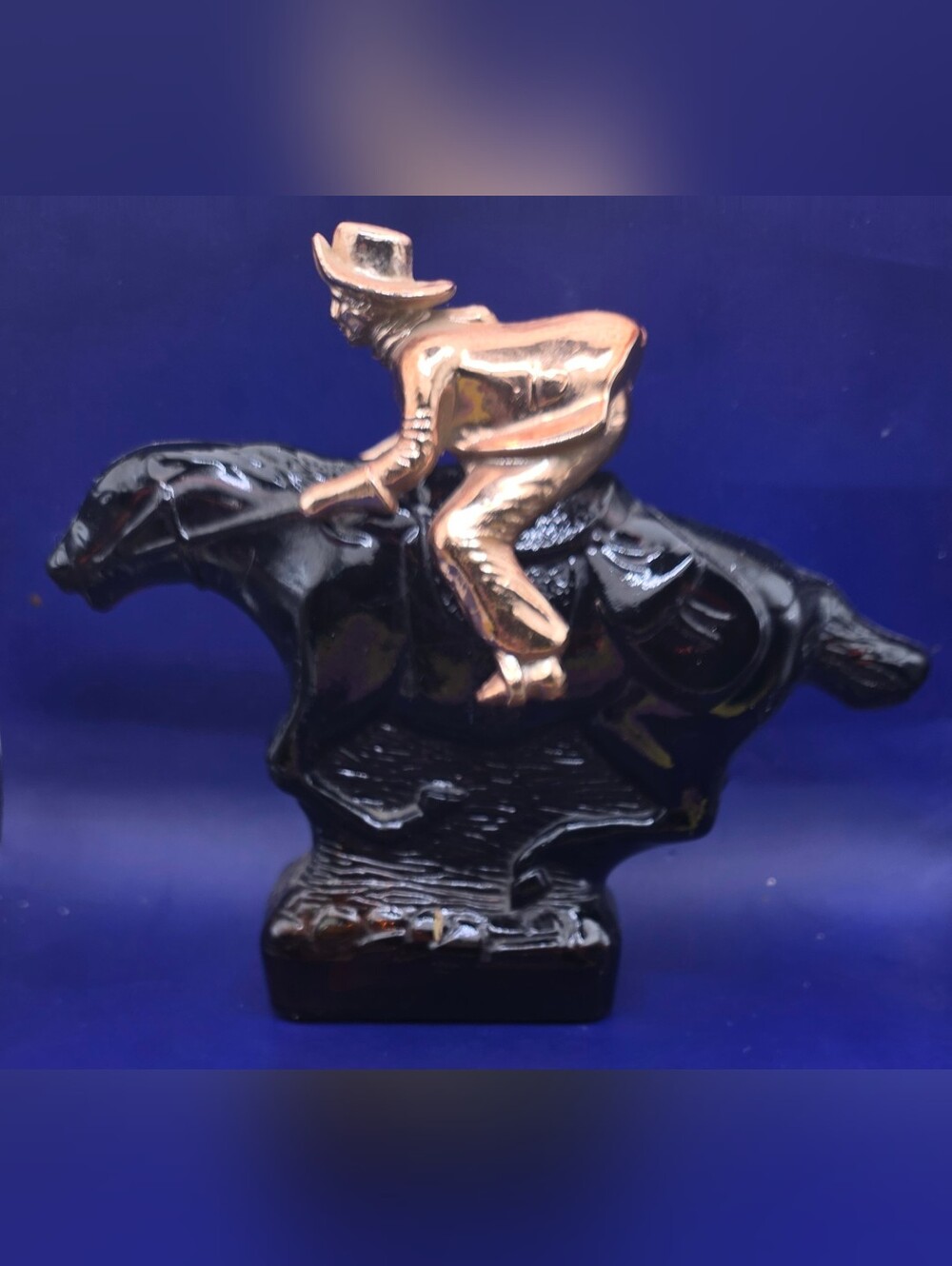 Vintage 1970s Avon Pony Express Wild Country After Shave Decanter Bottle w Scent